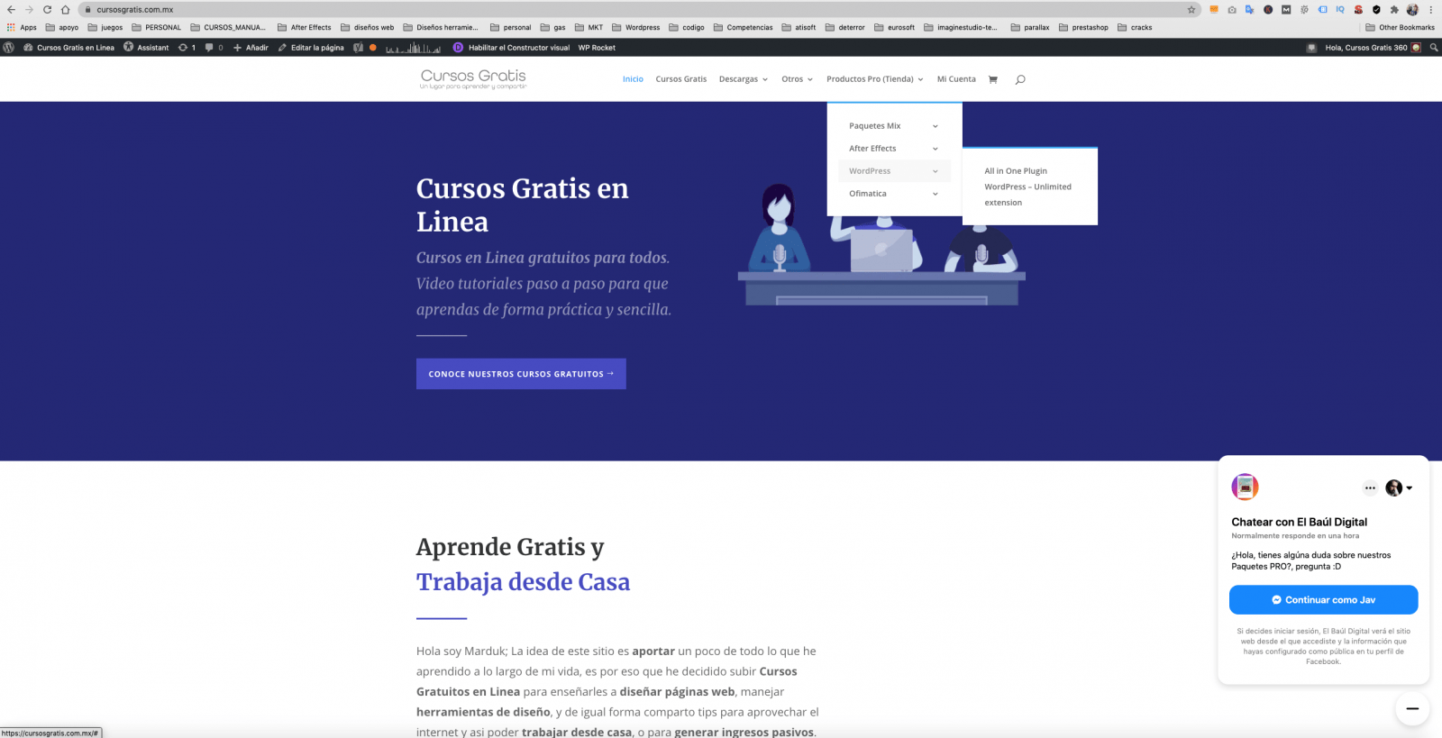 diseño de pagina web cursosgratis
