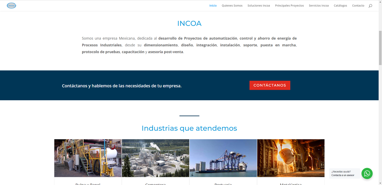 Sitio Web INCOA